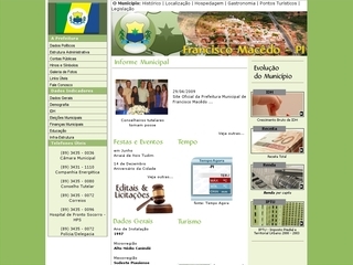 Thumbnail do site Prefeitura Municipal de Francisco Macedo