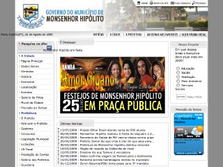Thumbnail do site Prefeitura Municipal de Monsenhor Hipólito