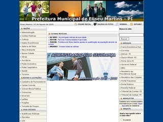 Thumbnail do site Prefeitura Municipal de Eliseu Martins
