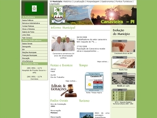 Thumbnail do site Prefeitura Municipal de Canavieira