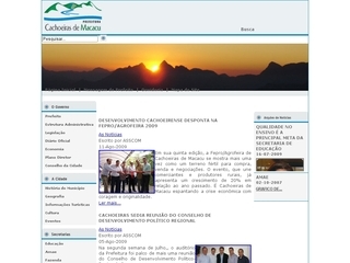 Thumbnail do site Prefeitura Municipal de Cachoeiras de Macacu