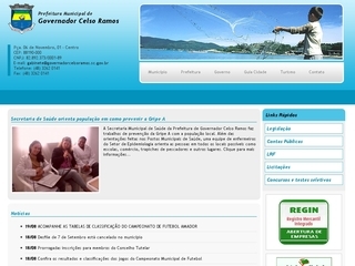 Thumbnail do site Prefeitura Municipal de Governador Celso Ramos