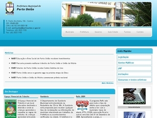 Thumbnail do site Prefeitura Municipal de Porto Unio