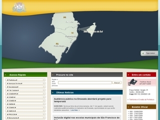 Thumbnail do site Prefeitura Municipal de So Francisco do Sul