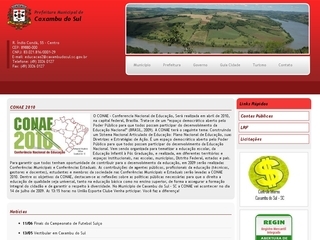 Thumbnail do site Prefeitura Municipal de Caxambu do Sul