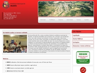 Thumbnail do site Prefeitura Municipal de Modelo