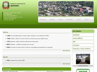 Thumbnail do site Prefeitura Municipal de Quilombo