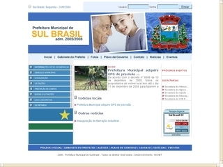 Thumbnail do site Prefeitura Municipal de Sul Brasil