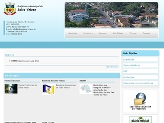 Thumbnail do site Prefeitura Municipal de Salto Veloso