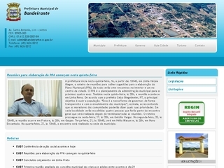 Thumbnail do site Prefeitura Municipal de Bandeirante