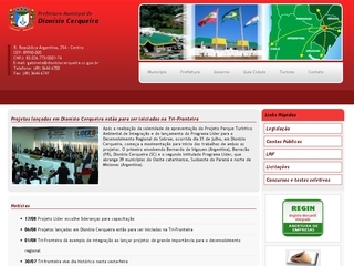 Thumbnail do site Prefeitura Municipal de Dionsio Cerqueira