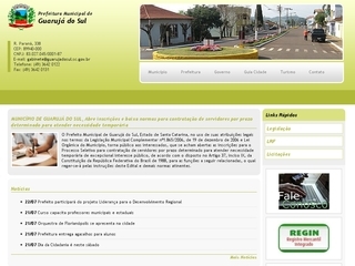 Thumbnail do site Prefeitura Municipal de Guaruj do Sul