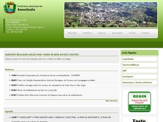 Thumbnail do site Prefeitura Municipal de Romelndia
