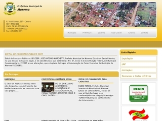 Thumbnail do site Prefeitura Municipal de Marema