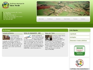 Thumbnail do site Prefeitura Municipal de Ouro Verde