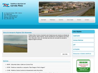 Thumbnail do site Prefeitura Municipal de Correia Pinto