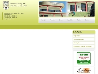 Thumbnail do site Prefeitura Municipal de Santa Rosa do Sul
