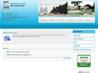 Thumbnail do site Prefeitura Municipal de So Joo do Sul