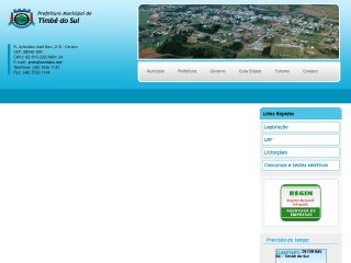 Thumbnail do site Prefeitura Municipal de Timb do Sul