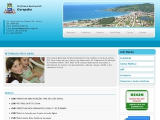 Thumbnail do site Prefeitura Municipal de Garopaba