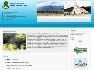 Thumbnail do site Prefeitura Municipal de Santa Rosa de Lima