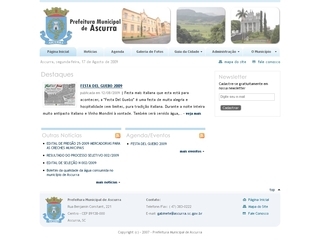 Thumbnail do site Prefeitura Municipal de Ascurra