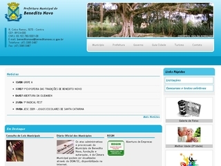 Thumbnail do site Prefeitura Municipal de Benedito Novo