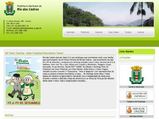 Thumbnail do site Prefeitura Municipal de Rio dos Cedros