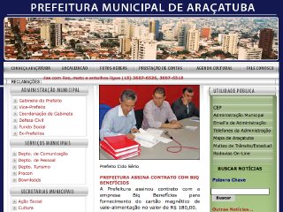 Thumbnail do site Prefeitura Municipal de Araatuba