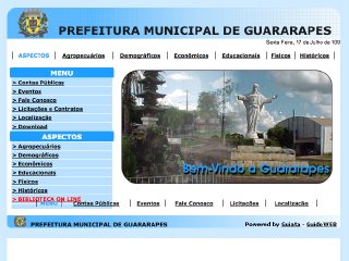Thumbnail do site Prefeitura Municipal de Guararapes