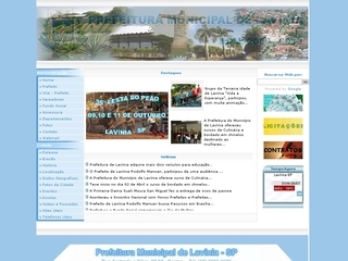 Thumbnail do site Prefeitura Municipal de Lavnia