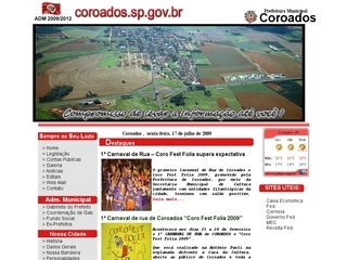 Thumbnail do site Prefeitura Municipal de Coroados