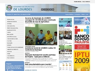 Thumbnail do site Prefeitura Municipal de Lourdes