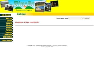 Thumbnail do site Prefeitura Municipal de Rinco
