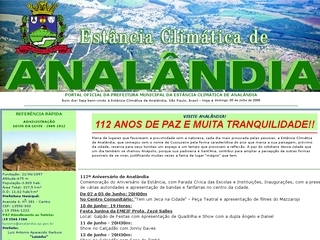 Thumbnail do site Prefeitura Municipal de Analndia
