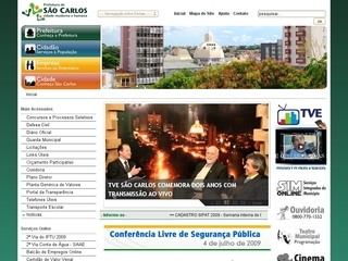 Thumbnail do site Prefeitura Municipal de So Carlos