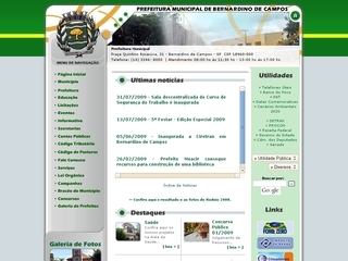 Thumbnail do site Prefeitura Municipal de Bernardino de Campos