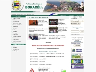 Thumbnail do site Prefeitura Municipal de Boracia