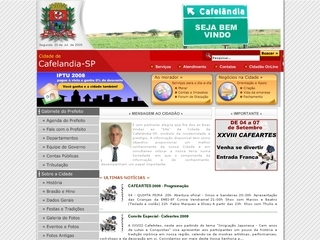 Thumbnail do site Prefeitura Municipal de Cafelndia