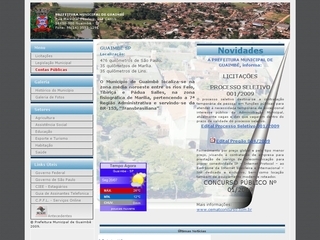 Thumbnail do site Prefeitura Municipal de Guaimb