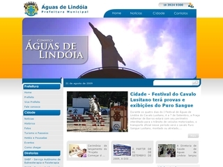 Thumbnail do site Prefeitura Municipal de guas de Lindia