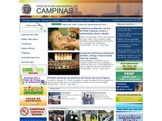 Thumbnail do site Prefeitura Municipal de Campinas