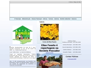 Thumbnail do site Prefeitura Municipal de Elias Fausto