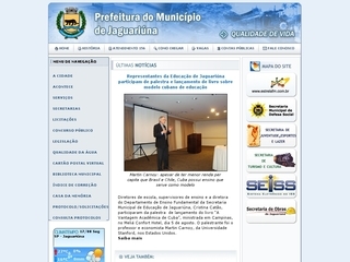 Thumbnail do site Prefeitura Municipal de Jaguarina