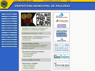 Thumbnail do site Prefeitura Municipal de Paulnia