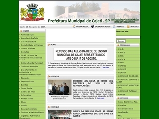 Thumbnail do site Prefeitura Municipal de Cajati