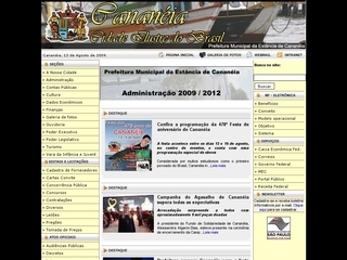 Thumbnail do site Prefeitura Municipal de Canania