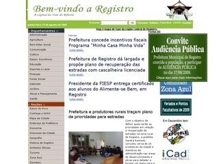 Thumbnail do site Prefeitura Municipal de Registro
