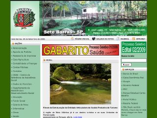 Thumbnail do site Prefeitura Municipal de Sete Barras