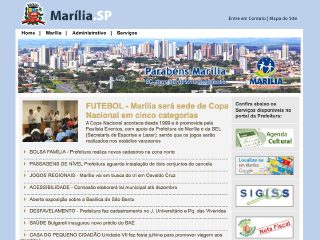 Thumbnail do site Prefeitura Municipal de Marília